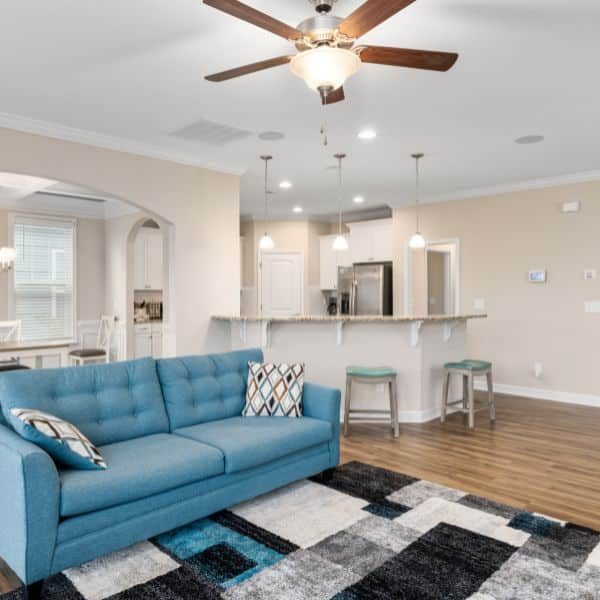 clean living room cleaned by professional cleaning services in Hebron Kentucky